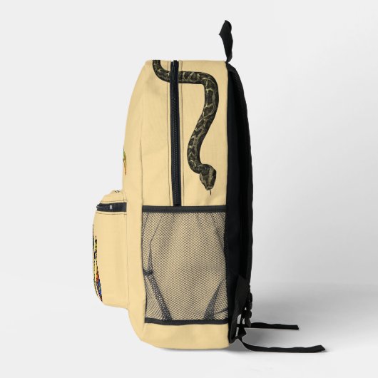 Sac À Dos Imprimé Fun Snake Chameleon Enfants Personnalisés (Droite)
