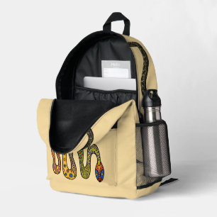 Sac À Dos Imprimé Fun Snake Chameleon Enfants Personnalisés