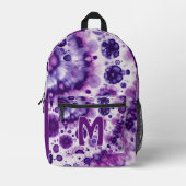 Sac À Dos Imprimé Fun violet violet rose Batik Cercles Art Motif (Recto)