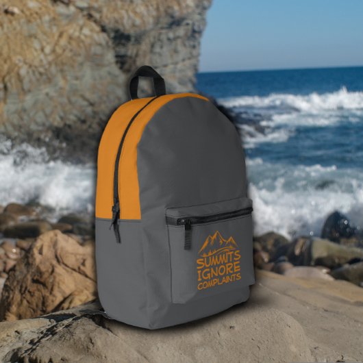 Sac À Dos Imprimé Funny Hiking Quote Mountain Trail  gray Backpack