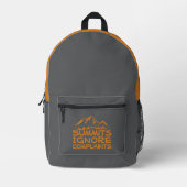 Sac À Dos Imprimé Funny Hiking Quote Mountain Trail  gray Backpack (Recto)