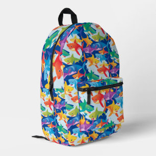 Sac À Dos Imprimé Funny Motif de fête d'anniversaire de requin arc-e