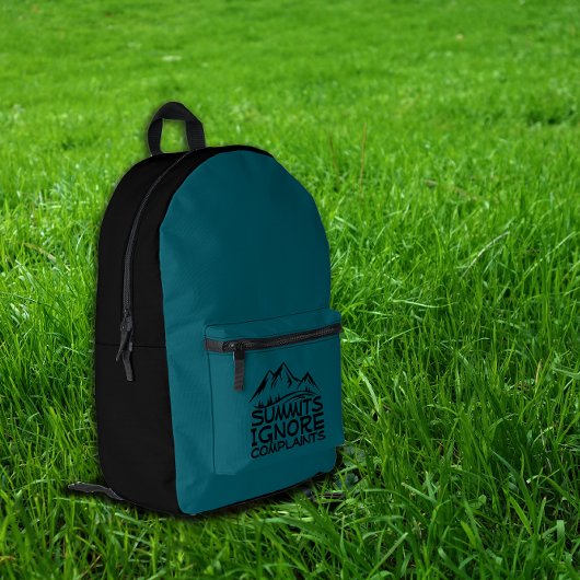 Sac À Dos Imprimé Funny Summit Hiking  black blue teal Backpack 