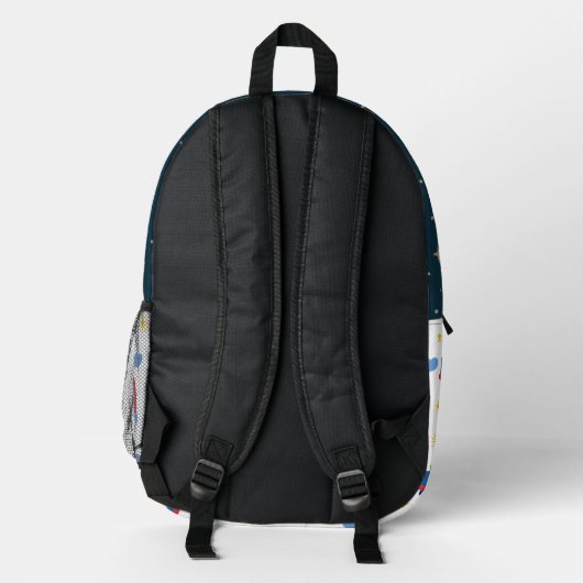 Sac À Dos Imprimé Fuseau spatial UFO blanc (Verso)