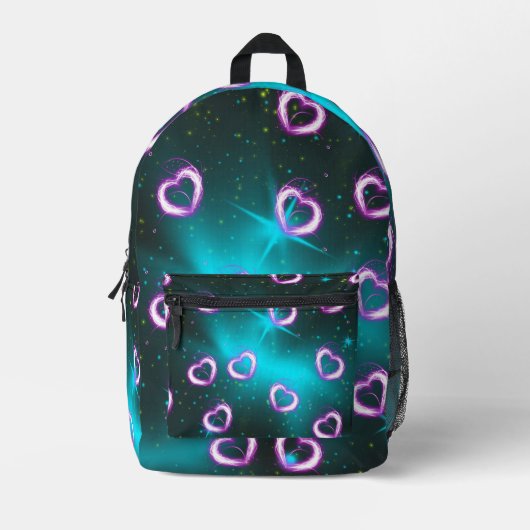 Sac À Dos Imprimé Galaxie de coeur (Recto)