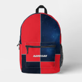 Sac À Dos Imprimé Galaxie spatiale Géométrique Rouge Marine Bleu Per (Recto)