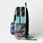 Sac À Dos Imprimé Galaxy Graffiti" – Urban Cosmic Style Backpack (Droite)