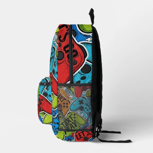 Sac À Dos Imprimé Gamer Pattern Backpack (Droite)