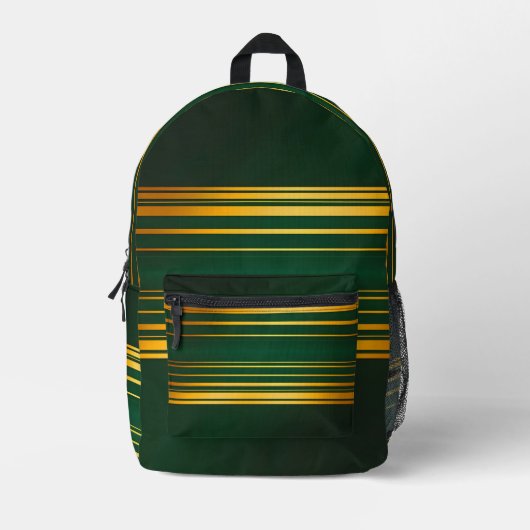 Sac À Dos Imprimé Gamme de Texture Verte Luxe Linen (Recto)