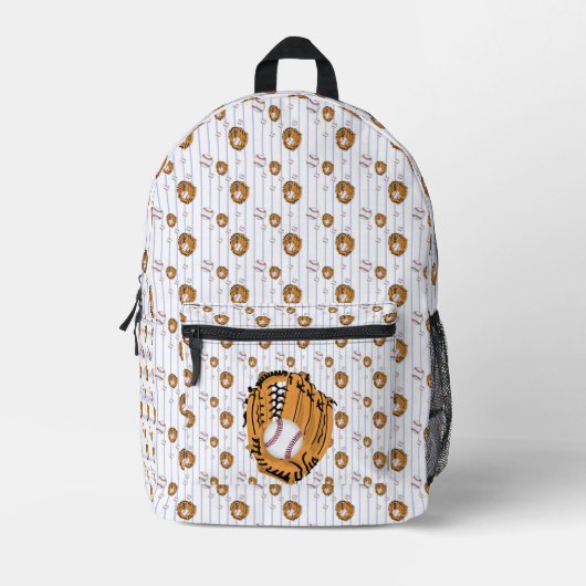 Sac À Dos Imprimé Gant et balle de baseball (Recto)