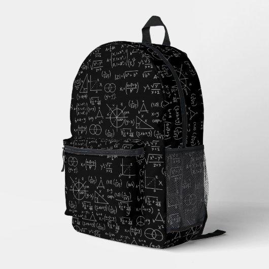 Sac À Dos Imprimé Geek de formules mathématiques (Coin arrière droit)