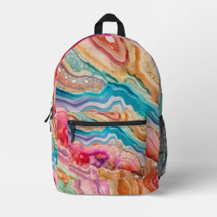 Sac À Dos Imprimé Géode d'agate coloré (8)