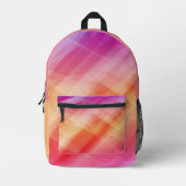 Sac à dos imprimé géométrique rose et orange Abstr (Recto)