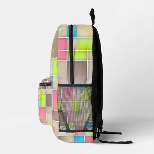 Sac À Dos Imprimé GeoPatch Urban Backpack - Conception abstraite dyn (Droite)