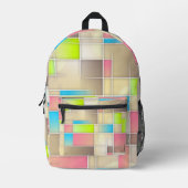 Sac À Dos Imprimé GeoPatch Urban Backpack - Conception abstraite dyn (Recto)