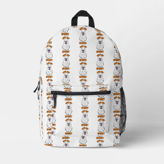 Sac À Dos Imprimé Ghost d'Halloween mignon mais Éffrayant tenant un