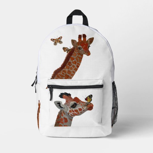 SAC À DOS IMPRIMÉ GIRAFFE & PAPILLONS (Recto)