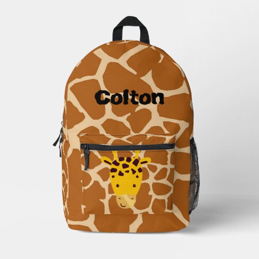 Sac À Dos Imprimé Giraffe personnalisée (Recto)