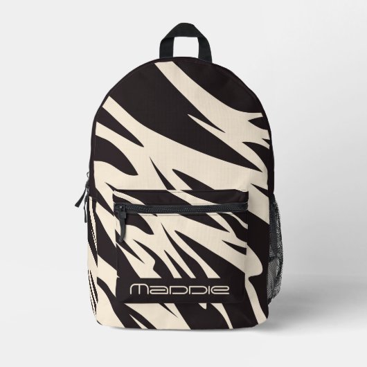 Sac À Dos Imprimé Glittery Zebra Pattern  Printed Backpack (Recto)