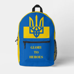 SAC À DOS IMPRIMÉ GLOIRE AUX HÉROS. UKRAINE. TRIDENT.