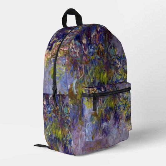 Sac À Dos Imprimé Glycines (moitié gauche) de Claude Monet (Coin arrière gauche)