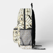Sac À Dos Imprimé Golden Plectron - Design élégant pour les mélomane (Droite)