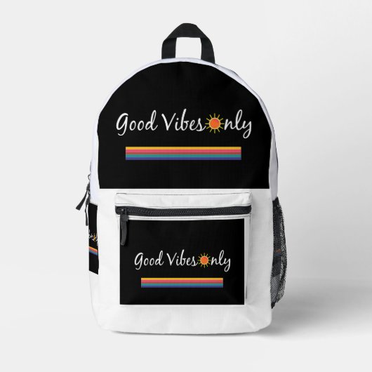 Sac À Dos Imprimé Good Vibes Only Backpack (Recto)