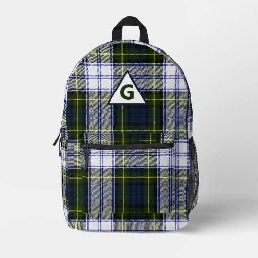 Sac À Dos Imprimé Gordon Dress Plaid Monogrammé (Recto)