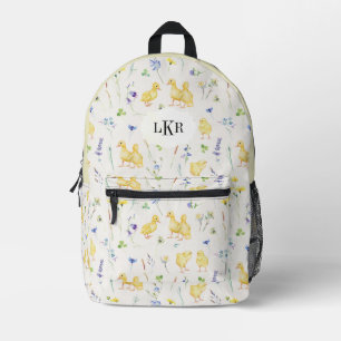 Sac À Dos Imprimé Goslings & Chicks Motif 3 lettres Monogramme