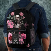 Sac À Dos Imprimé Goth rucksack araignées chats rose sombre emo