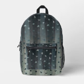 Sac À Dos Imprimé Gothic Crows Flying Silhouette Ombre Stripes (Recto)