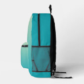 Sac À Dos Imprimé Gradient bleu Aqua Abstrait (Droite)