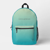 Sac À Dos Imprimé Gradient bleu Aqua Abstrait (Recto)