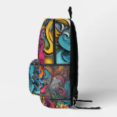 Sac À Dos Imprimé Graffiti Abstrait Motif Splash Art (Droite)