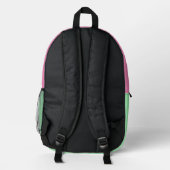 Sac À Dos Imprimé graffiti d'amour violet vert menthe typographie po (Verso)