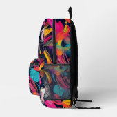 Sac À Dos Imprimé Graffiti éclaboussé de chaos vif (Droite)