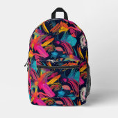Sac À Dos Imprimé Graffiti éclaboussé de chaos vif (Recto)
