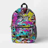 Sac À Dos Imprimé Graffiti urbain (Recto)