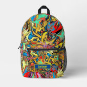 Sac À Dos Imprimé Graffiti urbain (Recto)