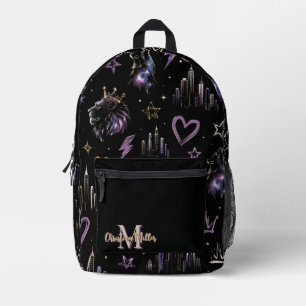 Sac À Dos Imprimé Graffiti Urbain Personnalisé Doodle Cosmique