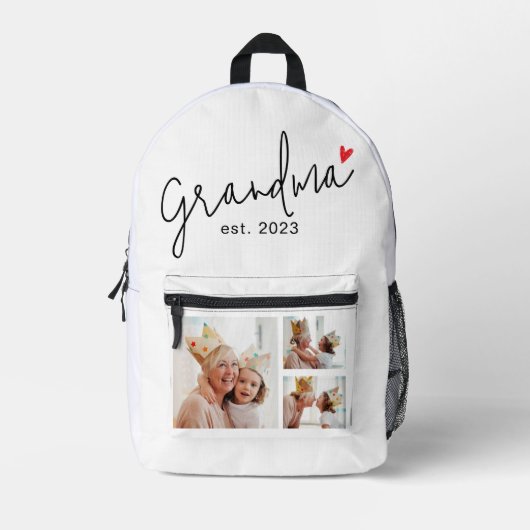 Sac À Dos Imprimé Grand-mère Script établi 3 Photo (Recto)