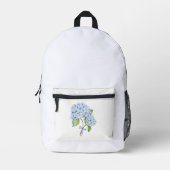Sac À Dos Imprimé Grandmillenial fleuri hydrangea arc bleu preppy (Recto)