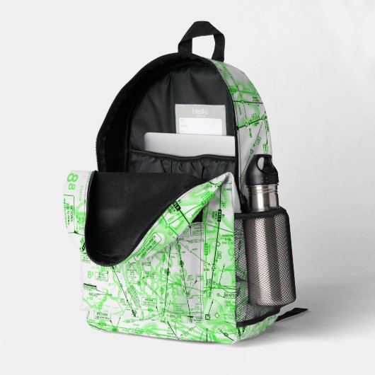 Sac À Dos Imprimé Graphique aéronautique (Coin arrière droit (ouvert))