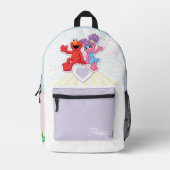 Sac À Dos Imprimé Graphisme d'Abby et Elmo (Recto)