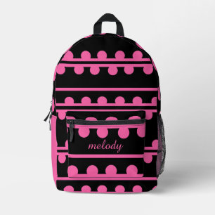 Sac À Dos Imprimé Gras Pink Polka Line Motif géométrique moderne