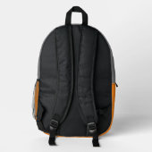 Sac À Dos Imprimé Gray Orange Chevron (Verso)