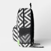 Sac À Dos Imprimé Gray Zigzag, Gray Chevron, Zigzag Pattern, Mint (Droite)