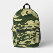 Sac À Dos Imprimé Green Camouflage camo Custom Name (Recto)