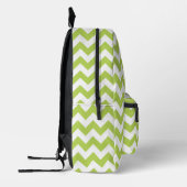 Sac À Dos Imprimé Green Zigzag, Green Chevron, Motif géométrique (Gauche)