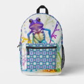 Sac À Dos Imprimé Grenouille dansante vibrante enchantée avec grand  (Recto)